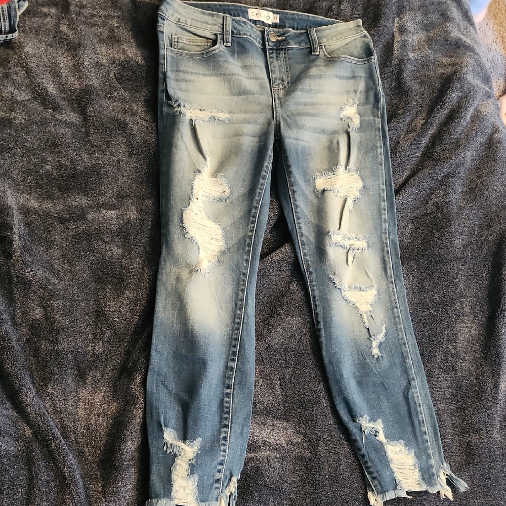 Cello Light Blue Distressed Skinny Jeans- New Without Tags
